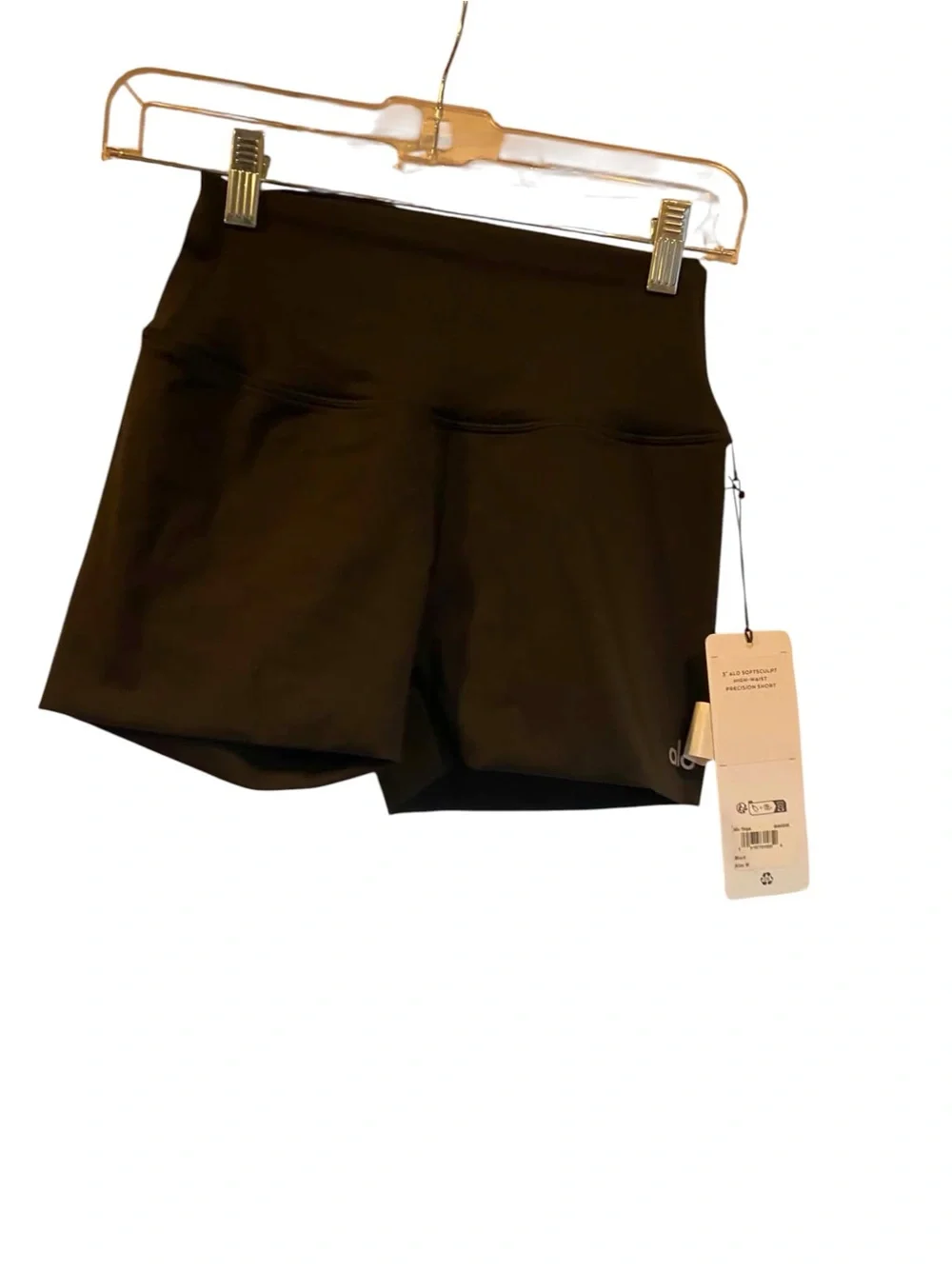 NWT Alo Yoga Soft sculpt High-Waist Prevision Short BLACK Size: Medium